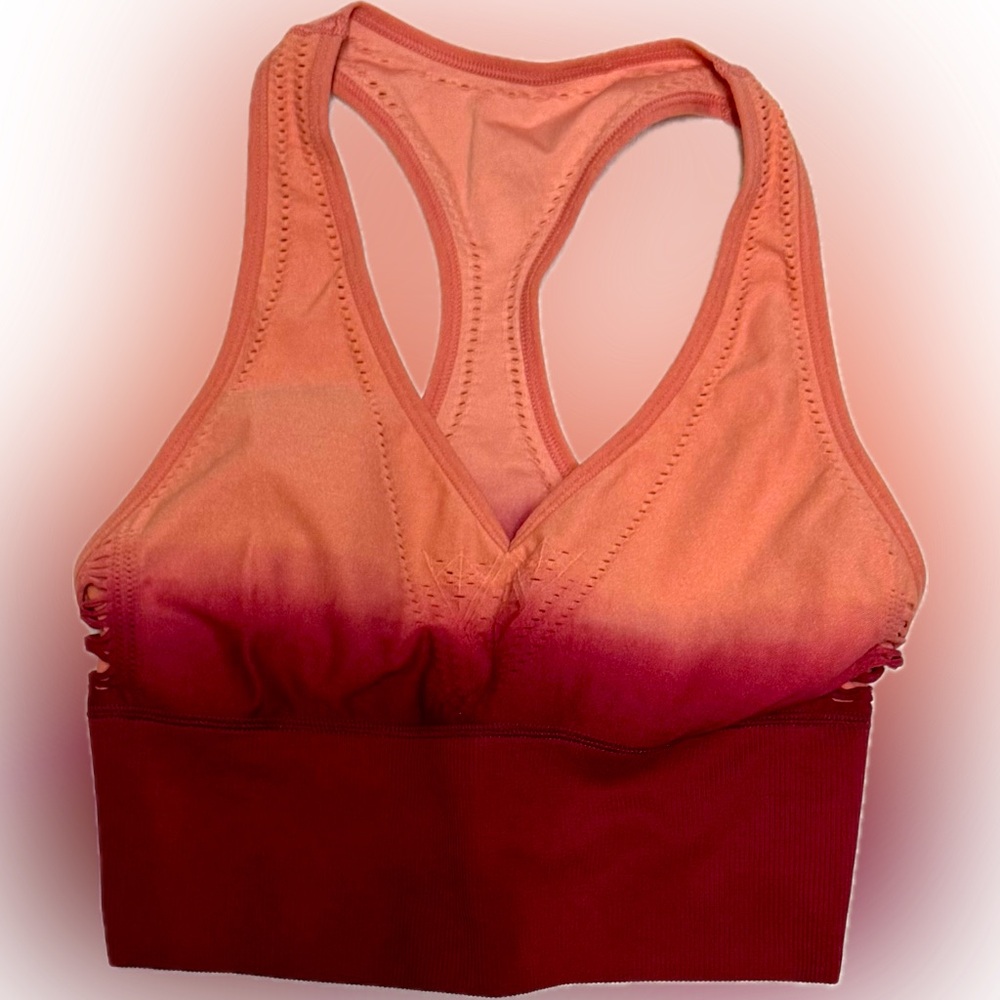 Victoria's Secret Pink Sport Pink and Red Ombre Sports Bra | Sz SP